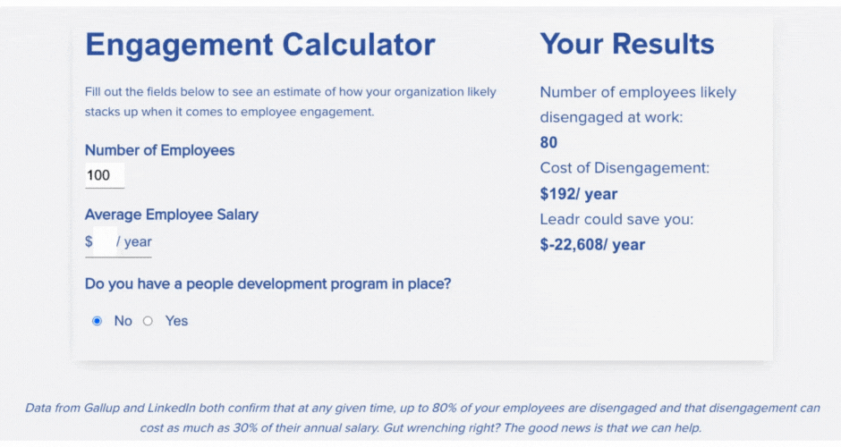Employee Engagement Calculator