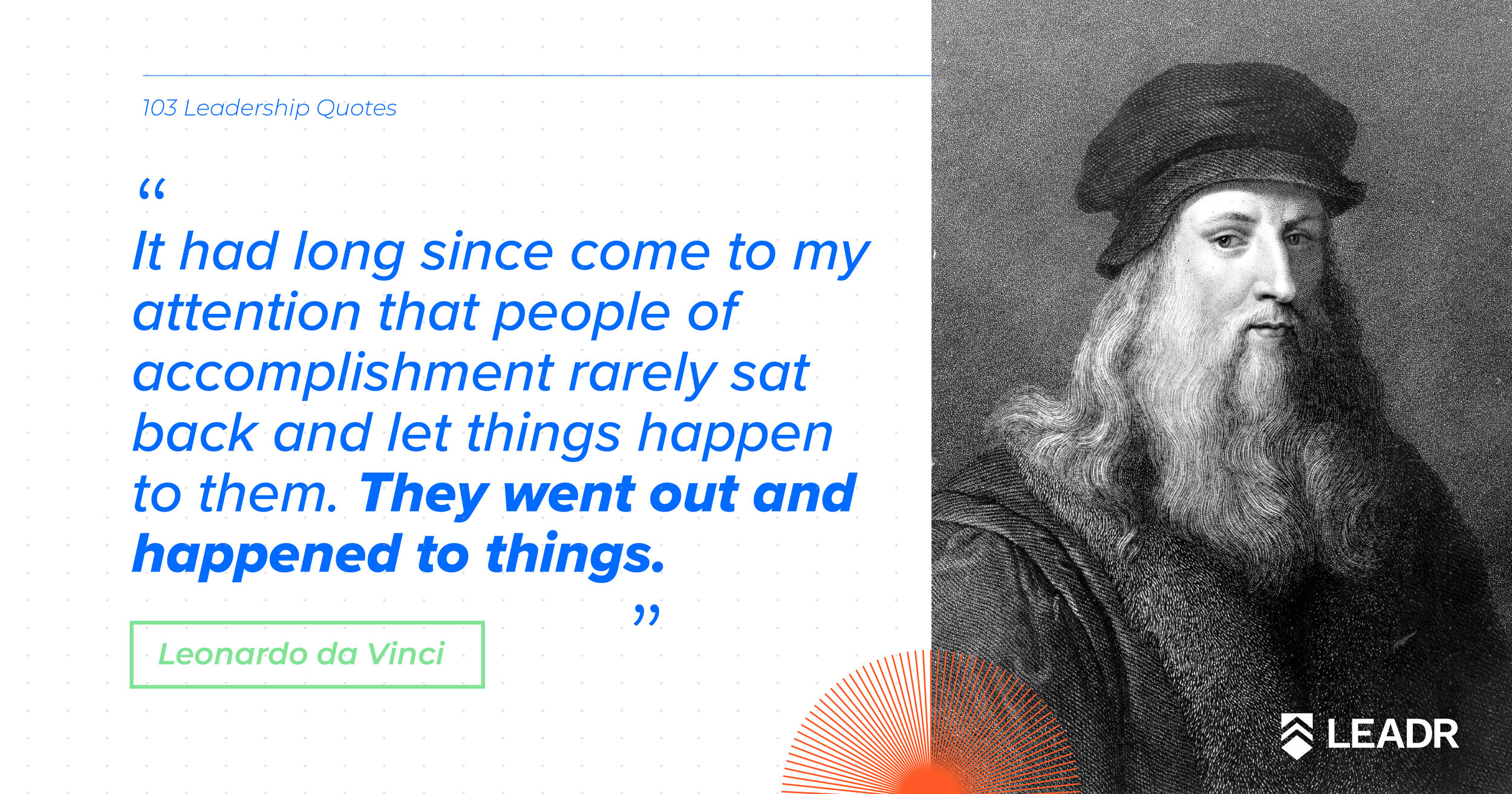 Royalty free downloadable leadership quotes - Leonardo da Vinci