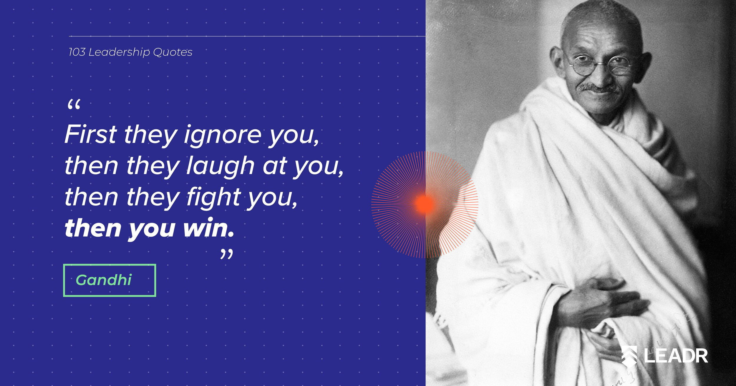 Royalty free downloadable leadership quotes - Gandi